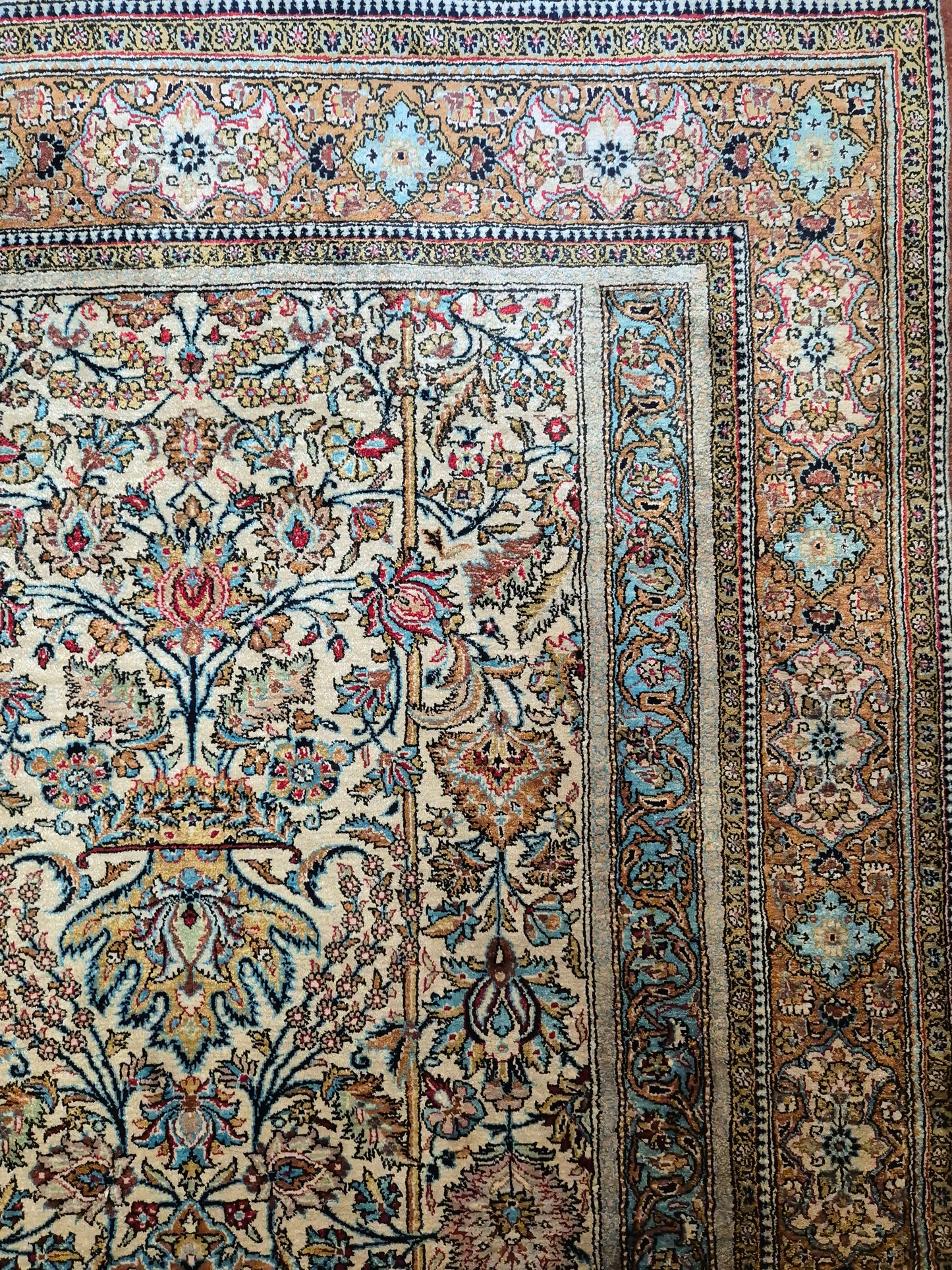 Ghom Teppich Seide auf Seide feine Knüpfung Gebetsteppich