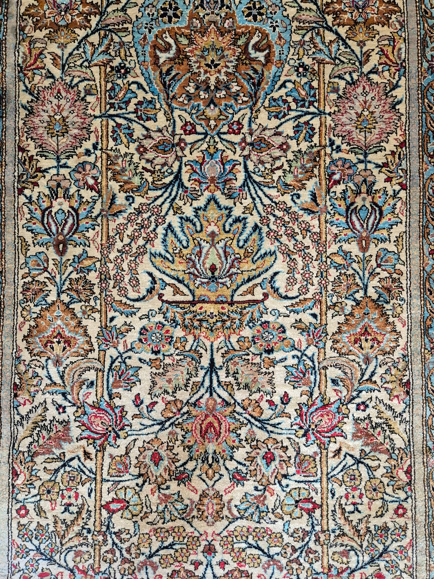 Ghom Teppich Seide auf Seide feine Knüpfung Gebetsteppich