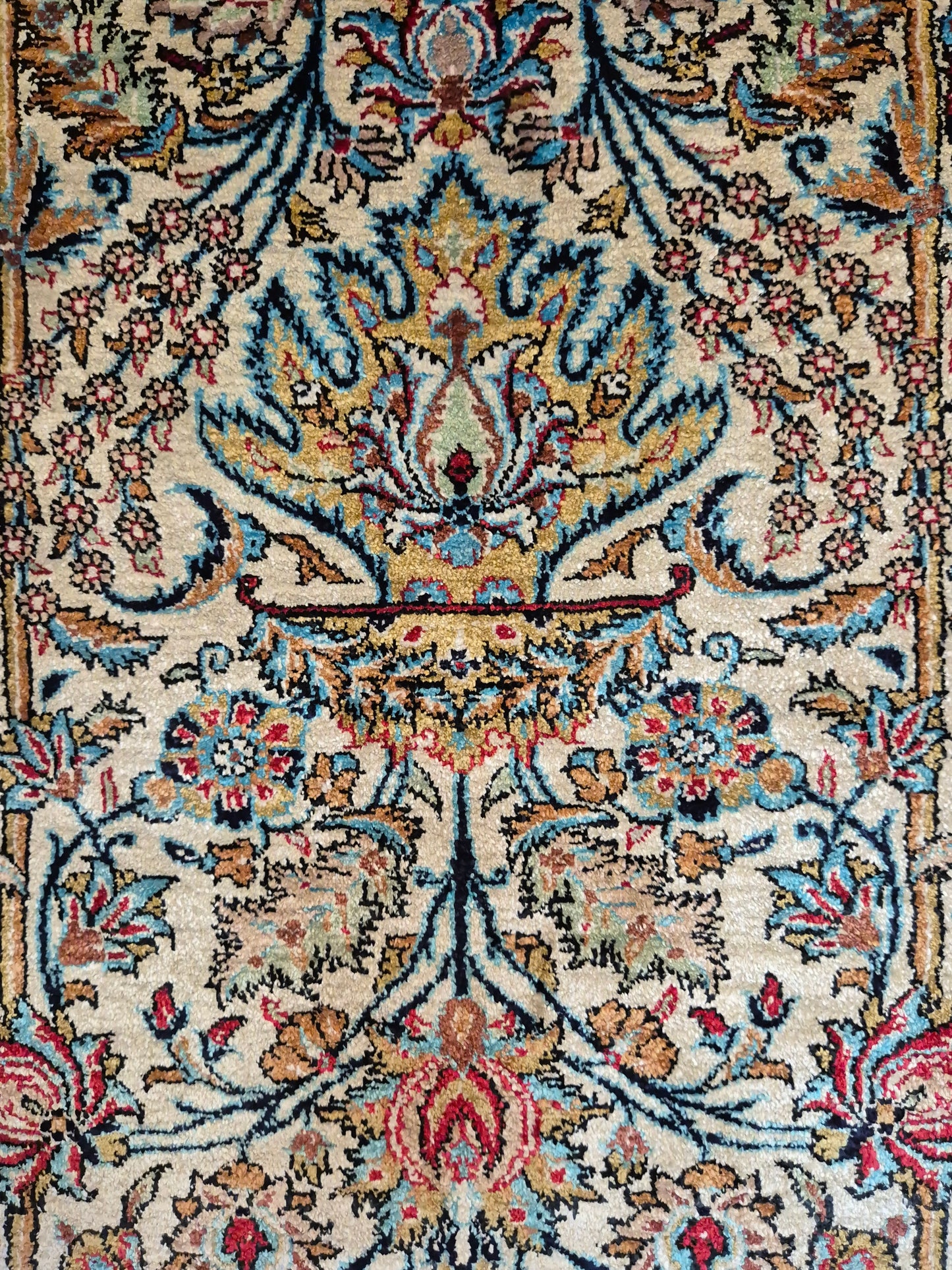 Ghom Teppich Seide auf Seide feine Knüpfung Gebetsteppich