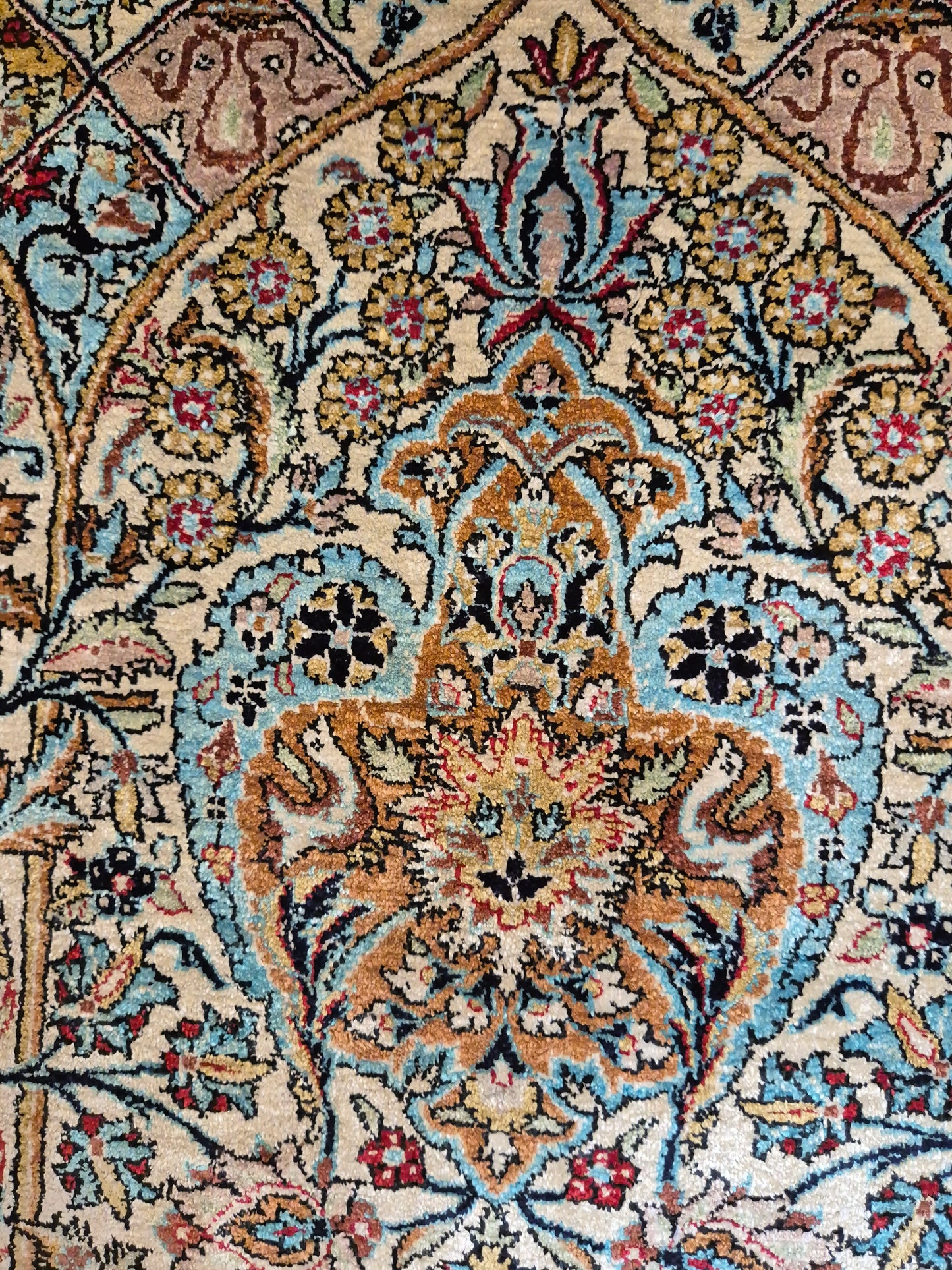 Ghom Teppich Seide auf Seide feine Knüpfung Gebetsteppich