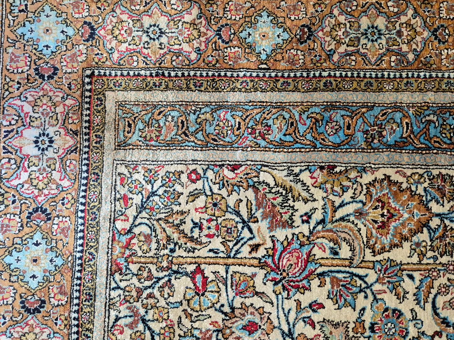 Ghom Teppich Seide auf Seide feine Knüpfung Gebetsteppich