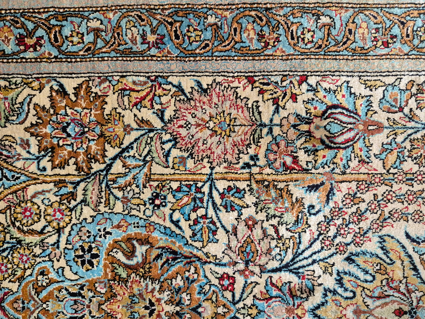 Ghom Teppich Seide auf Seide feine Knüpfung Gebetsteppich