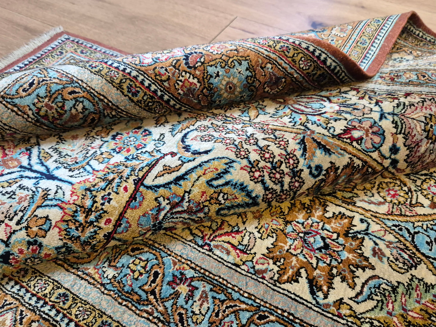 Ghom Teppich Seide auf Seide feine Knüpfung Gebetsteppich