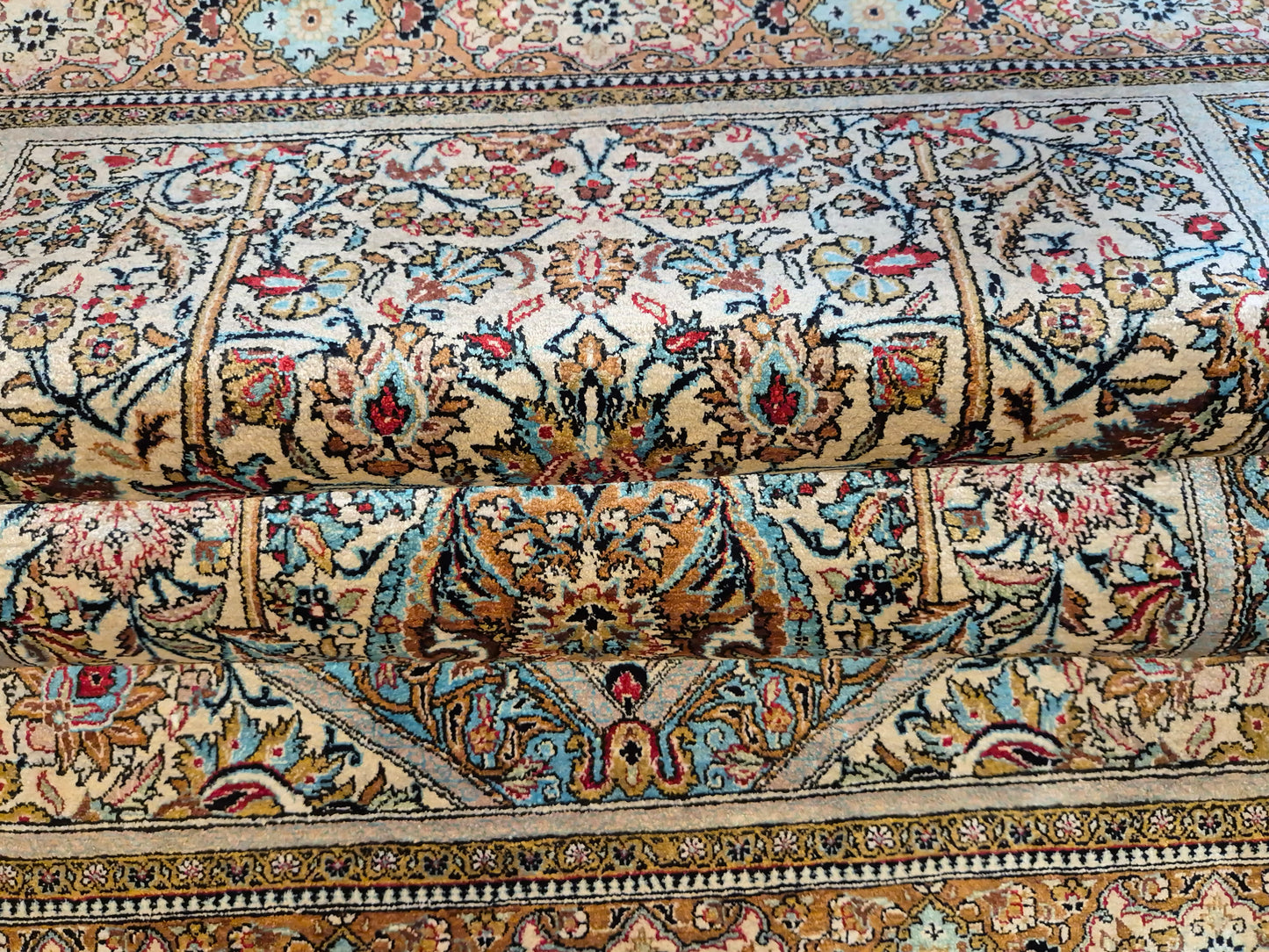 Ghom Teppich Seide auf Seide feine Knüpfung Gebetsteppich