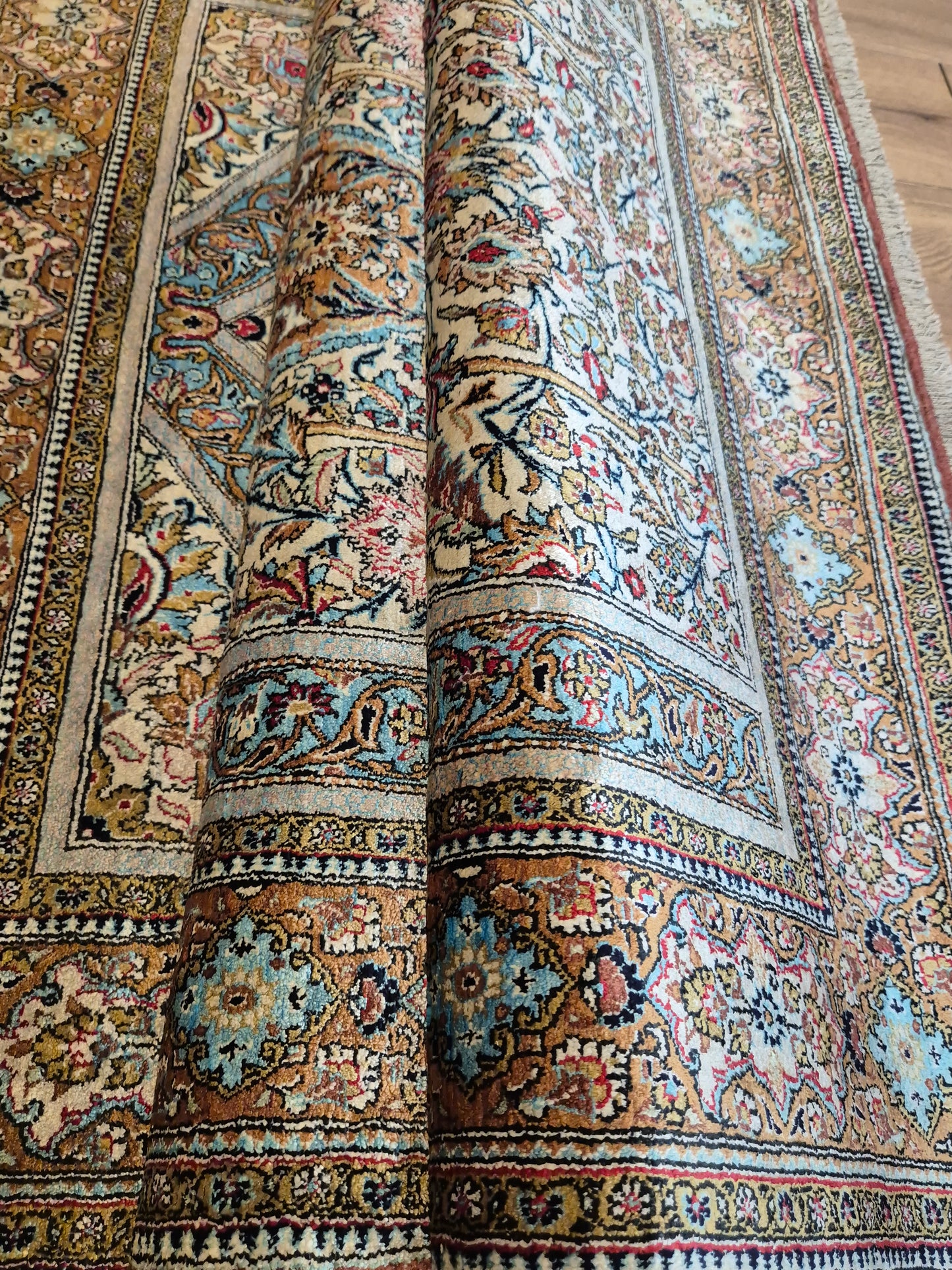 Ghom Teppich Seide auf Seide feine Knüpfung Gebetsteppich