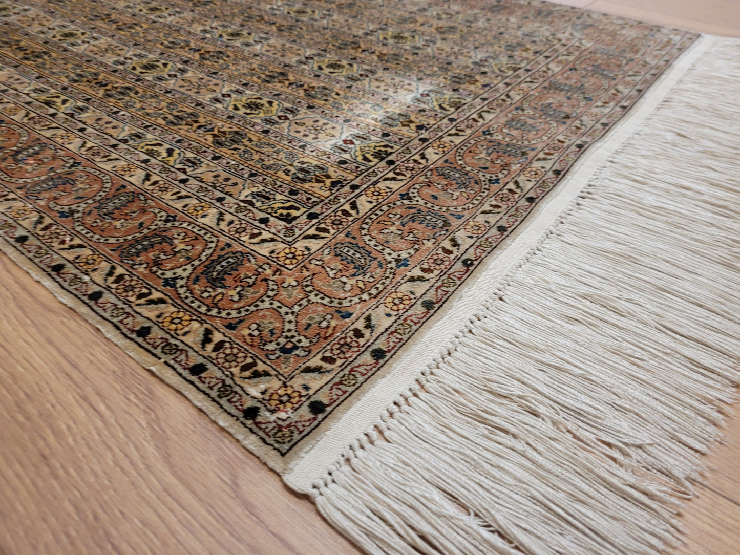 Hereke Teppich Seide auf Seide feine Knüpfung Streifendesign