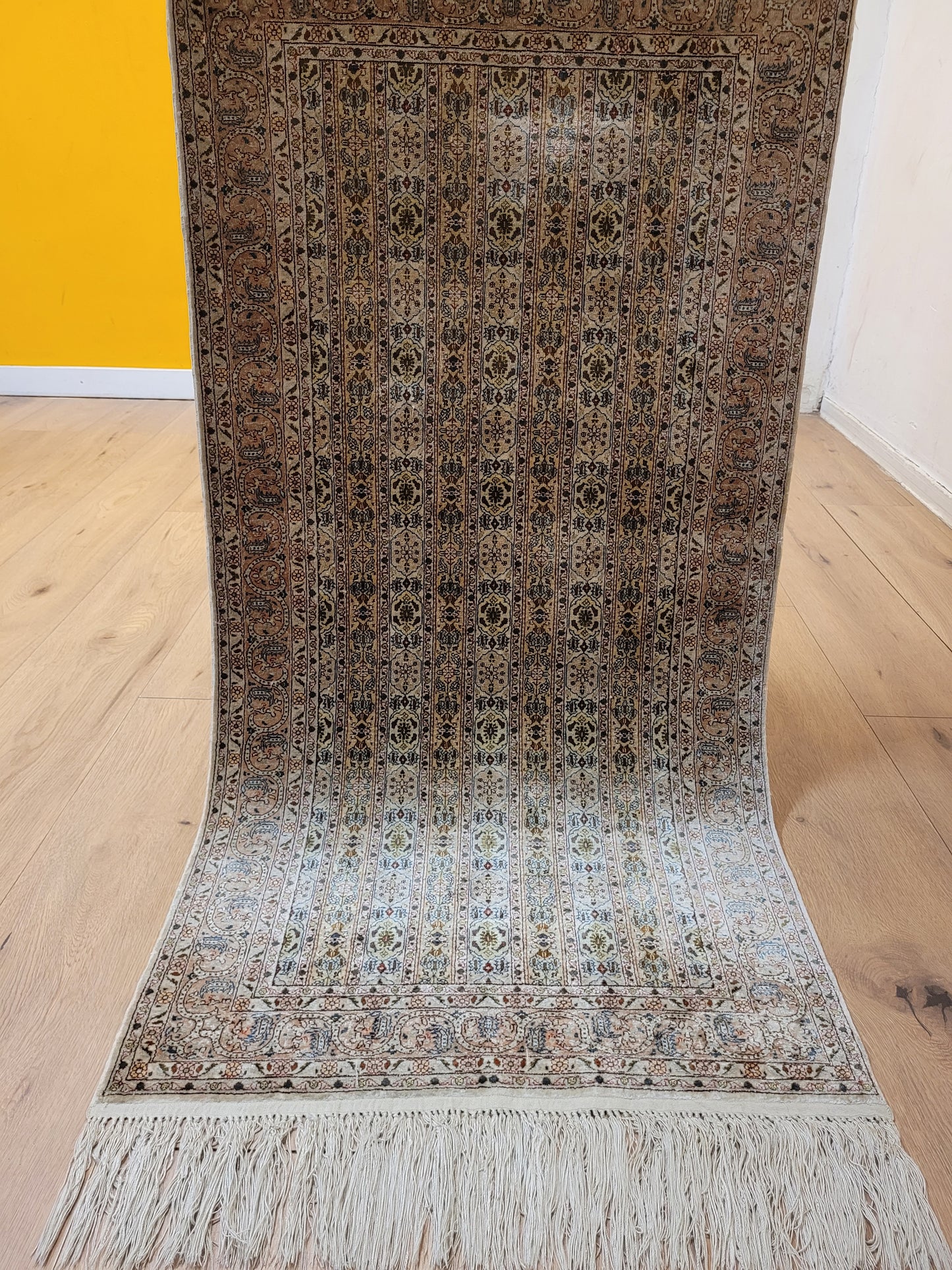 Hereke Teppich Seide auf Seide feine Knüpfung Streifendesign