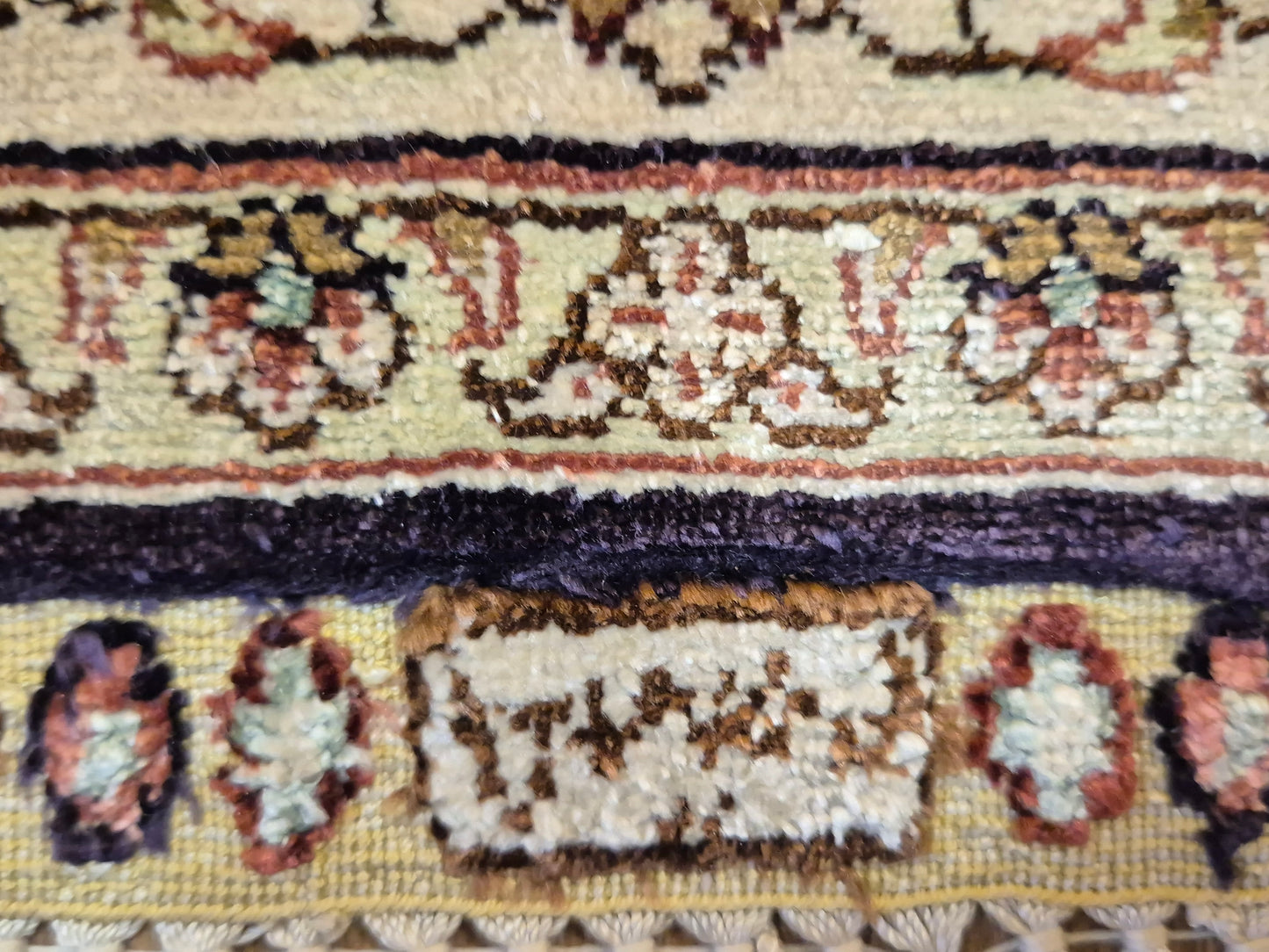 Hereke Teppich Seide auf Seide signiert Baum des Lebens