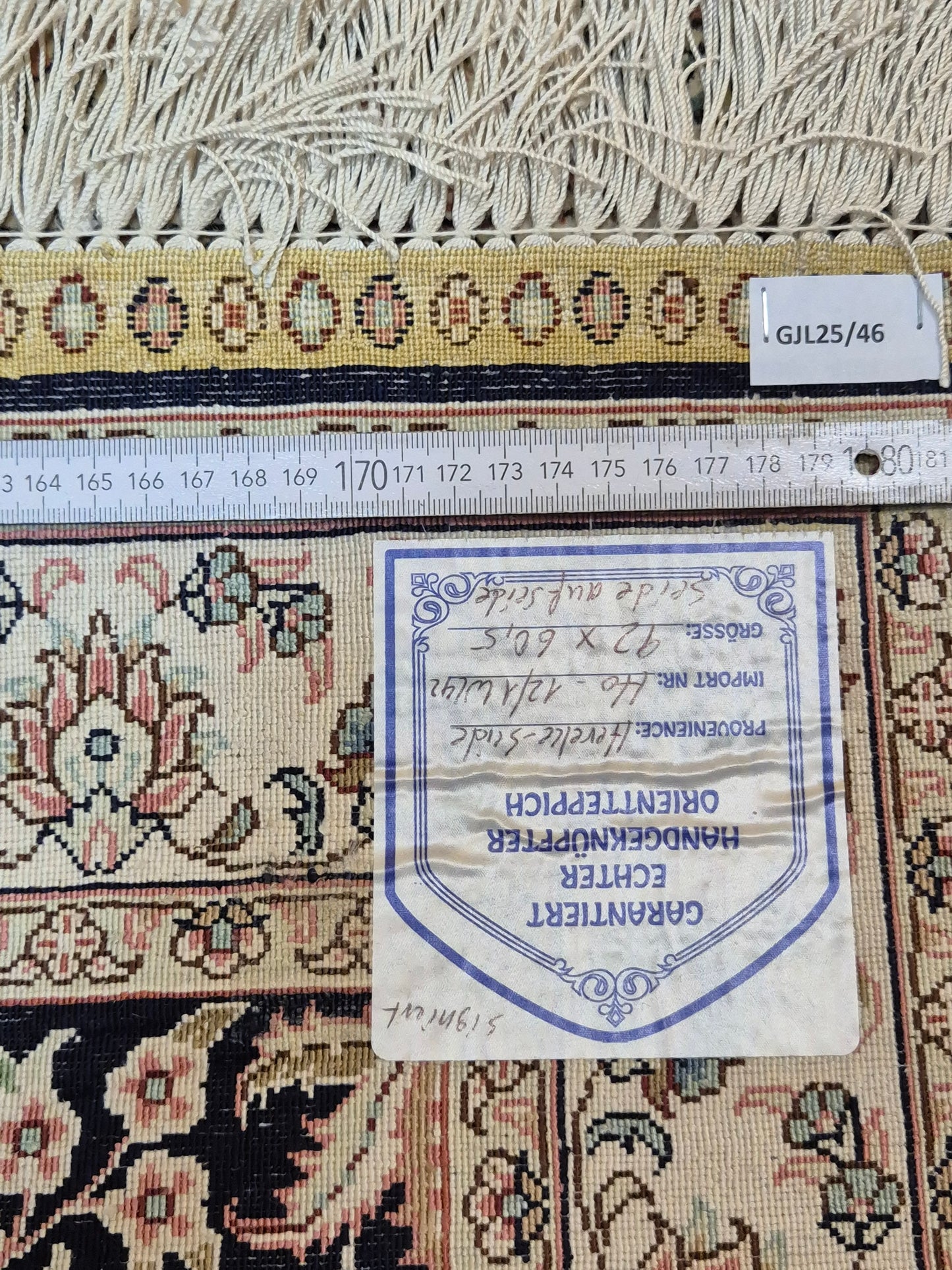 Hereke Teppich Seide auf Seide signiert Baum des Lebens