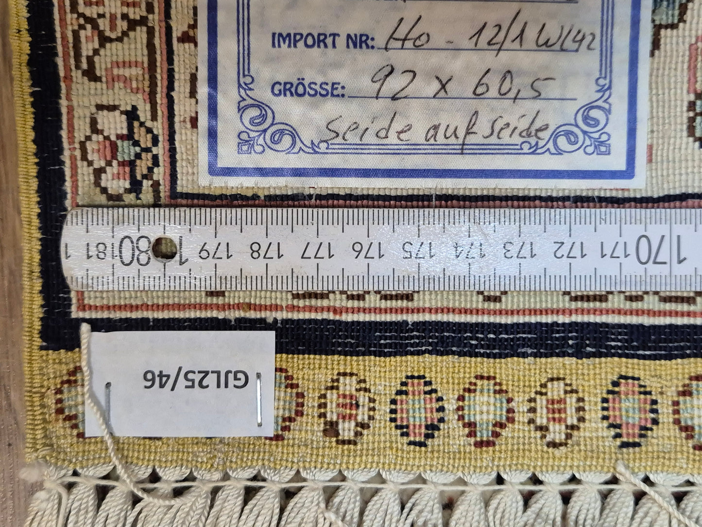 Hereke Teppich Seide auf Seide signiert Baum des Lebens