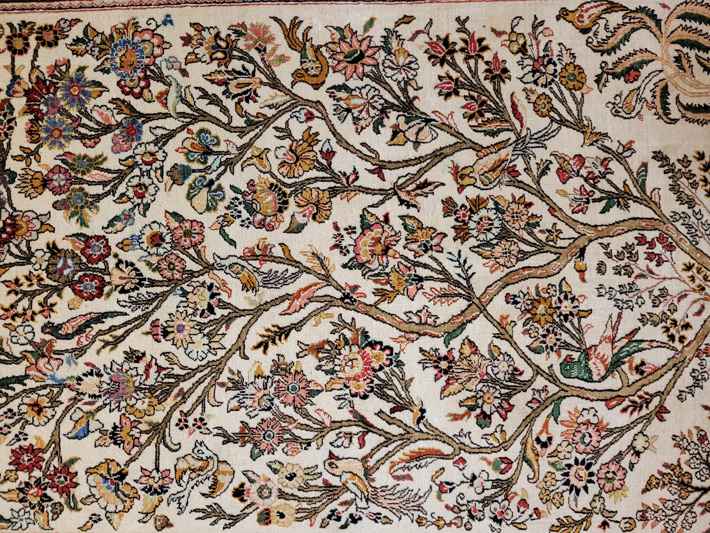 Ghom Seide auf Seide Teppich Baum des Lebens feine Knüpfung