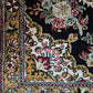 Ghom Seidenteppich florales Medaillon feine Knüpfung reine Seide