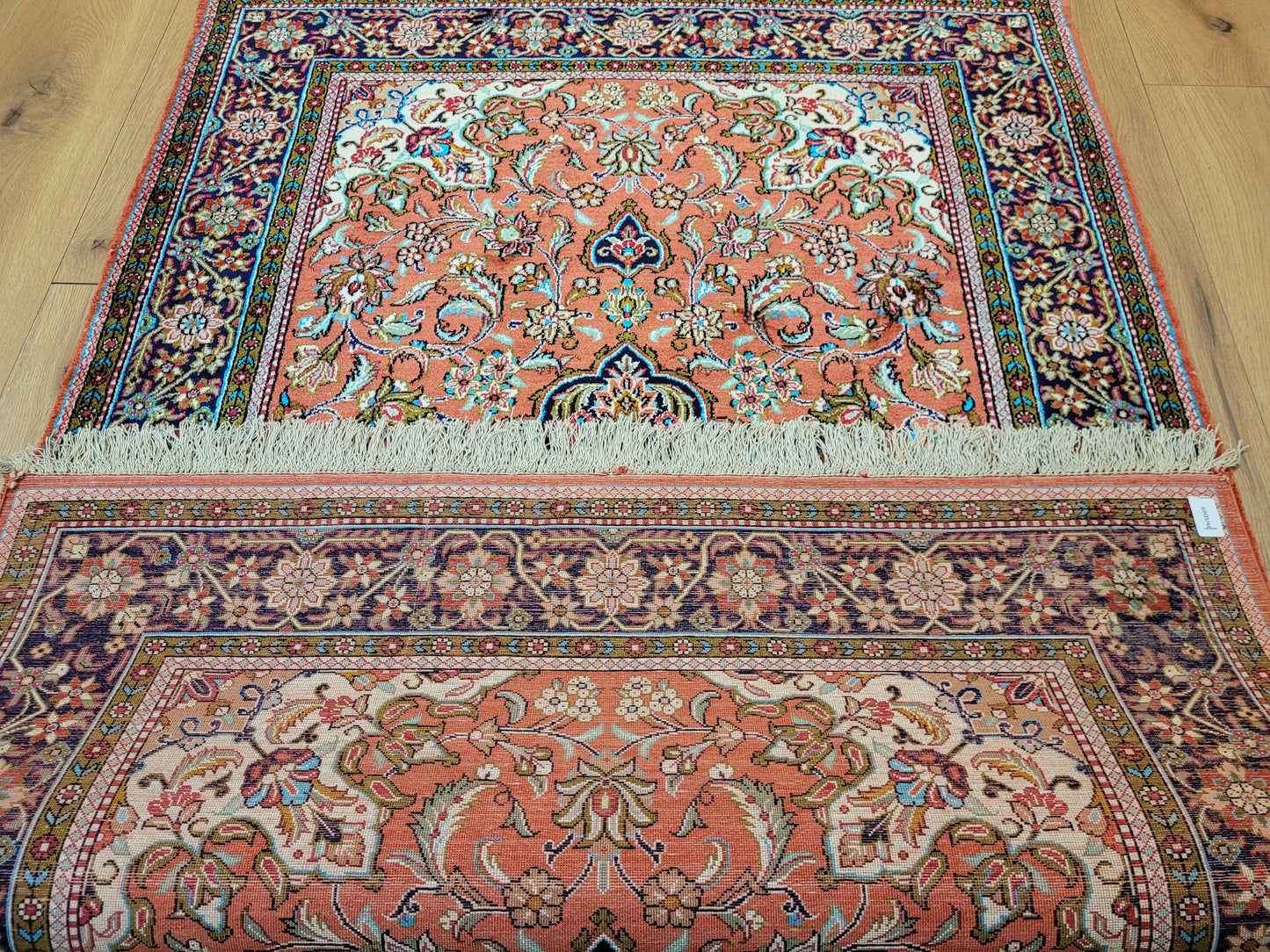 Ghom Teppich Seide auf Seide fein Blumenmuster