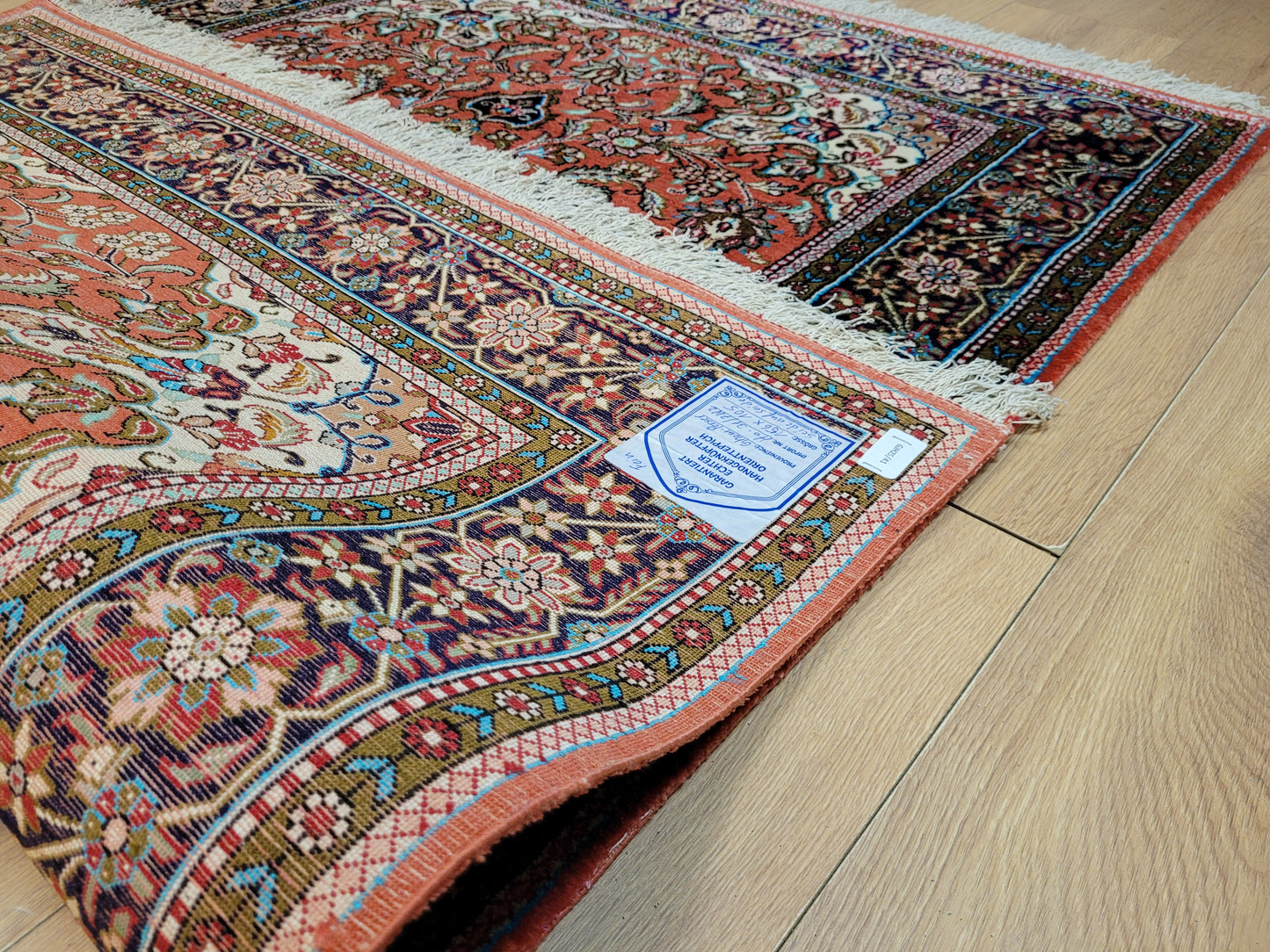 Ghom Teppich Seide auf Seide fein Blumenmuster