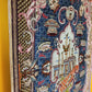 Ghom Teppich Seide auf Seide signiert figürliche Darstellung