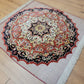 Ghom Teppich Seide fein rundes Medaillon florales Muster