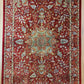 Ghom Teppich Seide auf Seide signiert fein rotes Medaillon