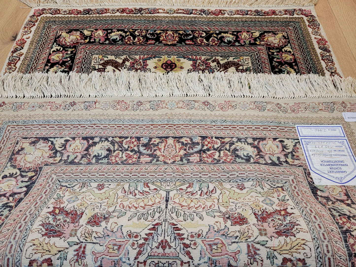 Hereke Teppich Seide auf Seide fein