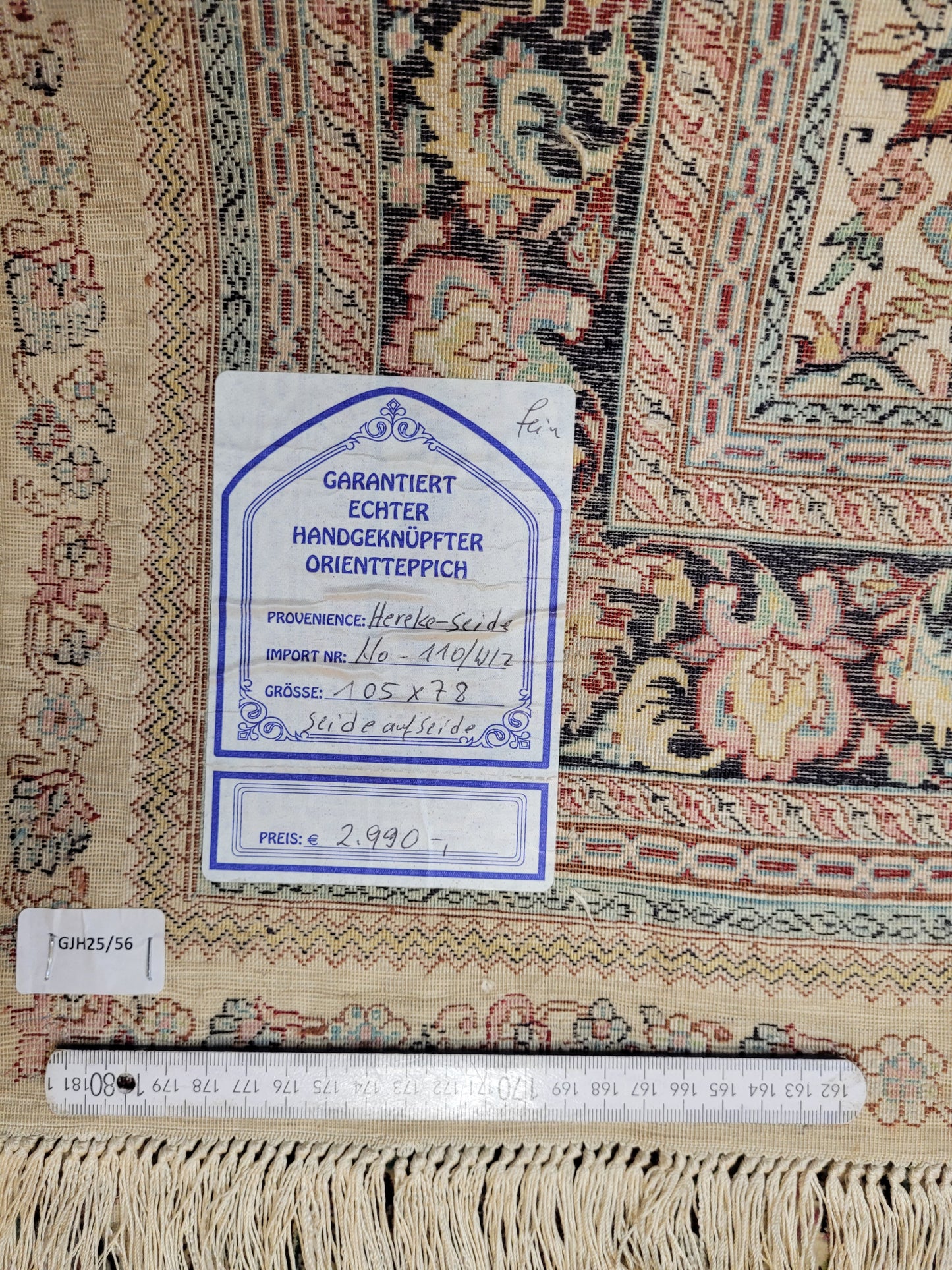 Hereke Teppich Seide auf Seide fein