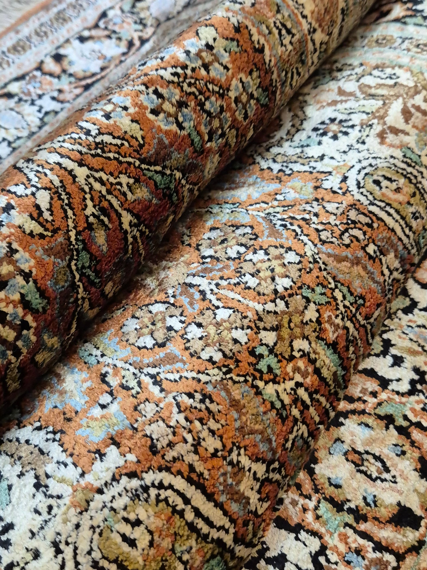 Ghom Seidenteppich Lebensbaum Kaschmir feine Handknüpfung