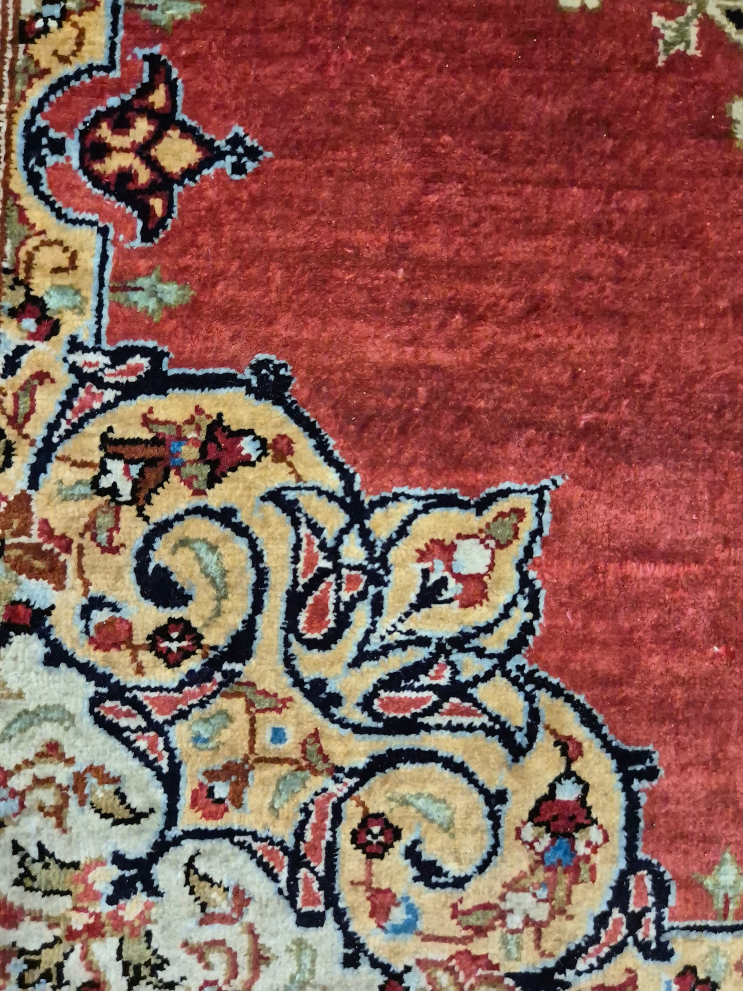 Ghom Seidenteppich Seide auf Seide Medaillon feine Knüpfung