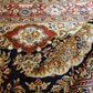 Ghom Seide Teppich Medaillon Blumenornamente feine Knüpfung
