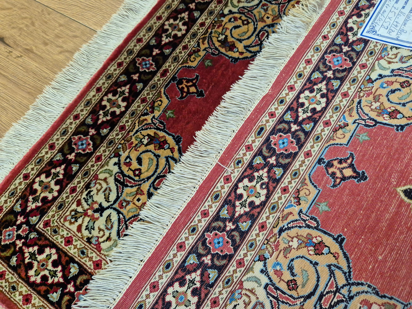 Ghom Seidenteppich Seide auf Seide Medaillon feine Knüpfung