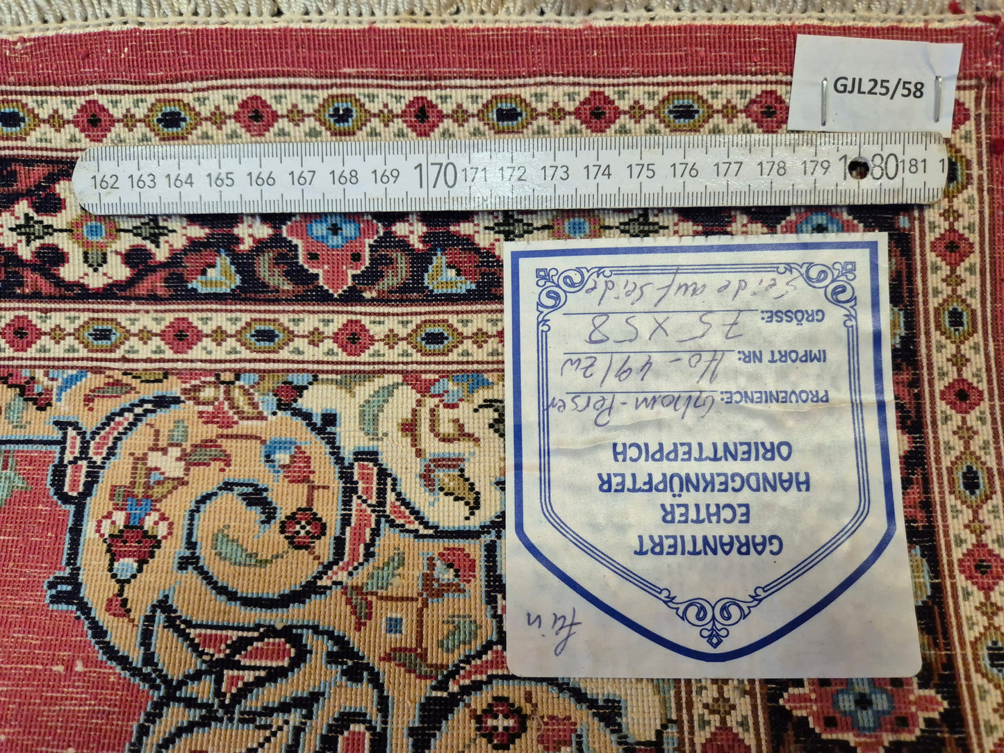 Ghom Seidenteppich Seide auf Seide Medaillon feine Knüpfung