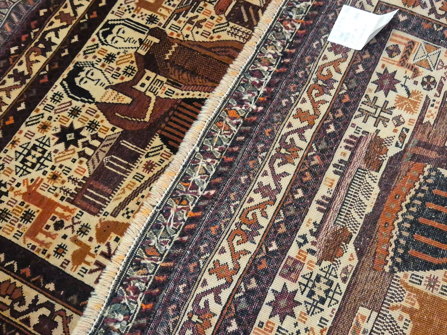 Torbat Belutsch Teppich Wolle figürliche Darstellung handgeknüpft