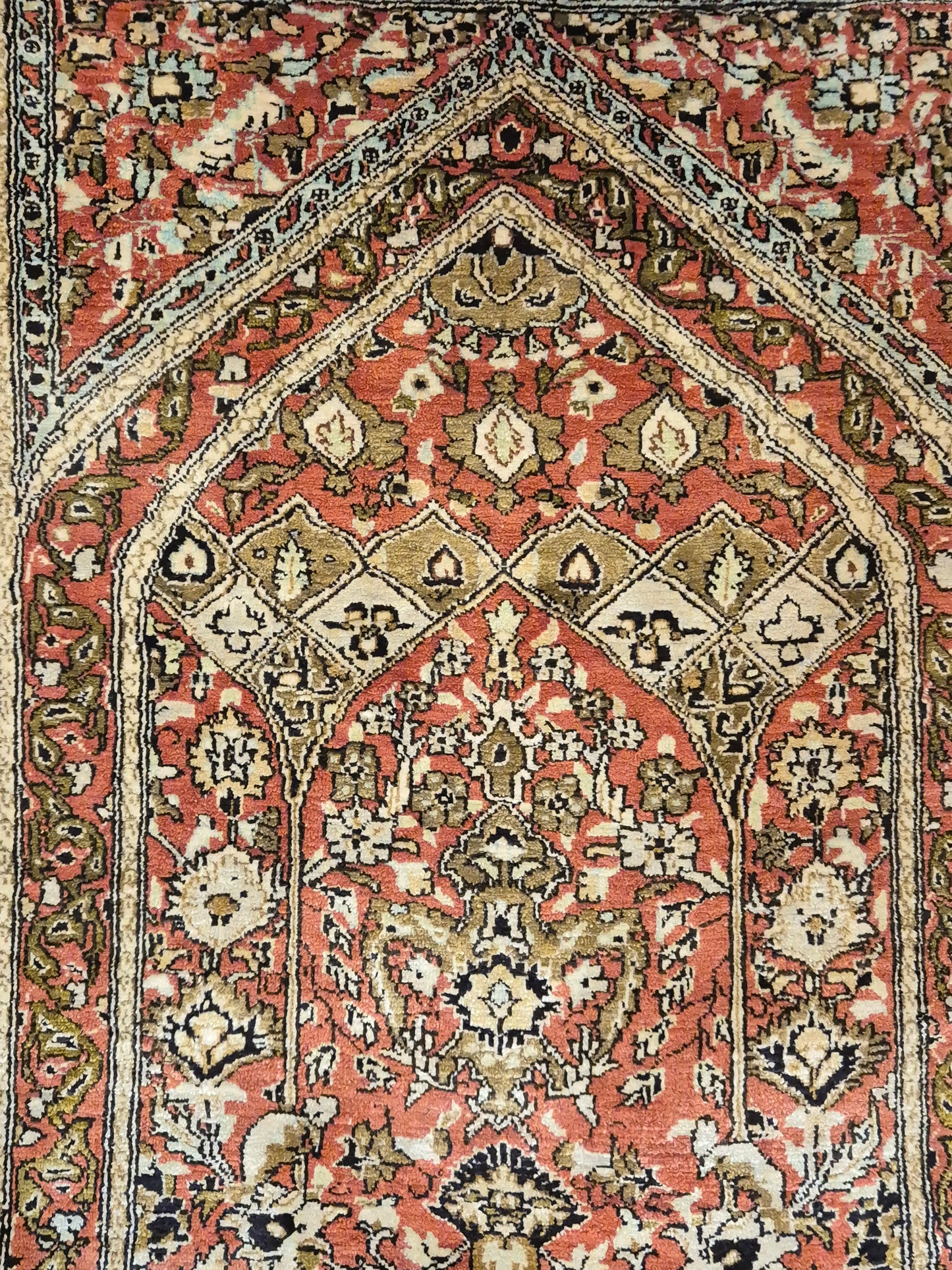 Ghom Seidenteppich feine Knüpfung Gebetsteppich