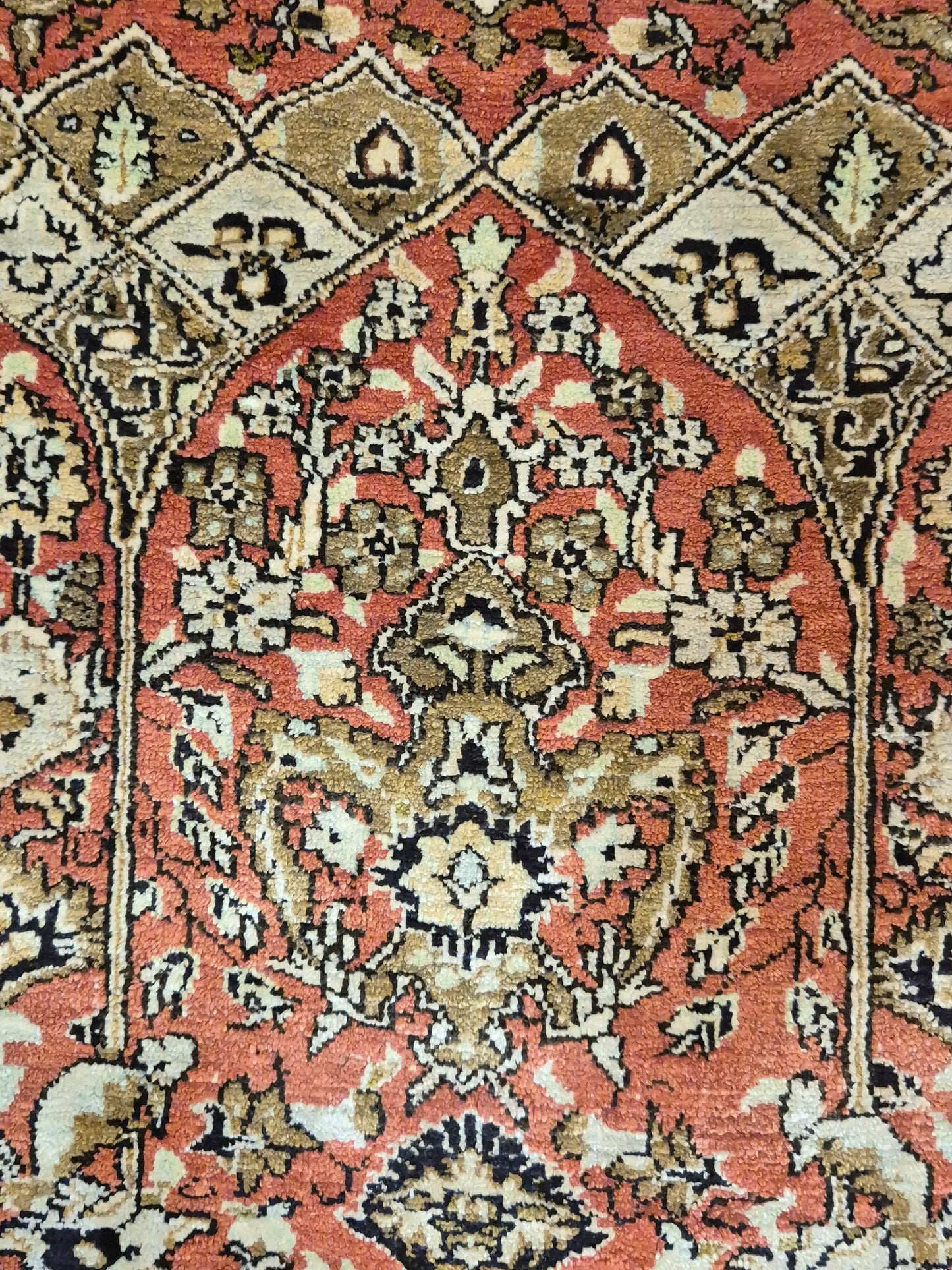 Ghom Seidenteppich feine Knüpfung Gebetsteppich