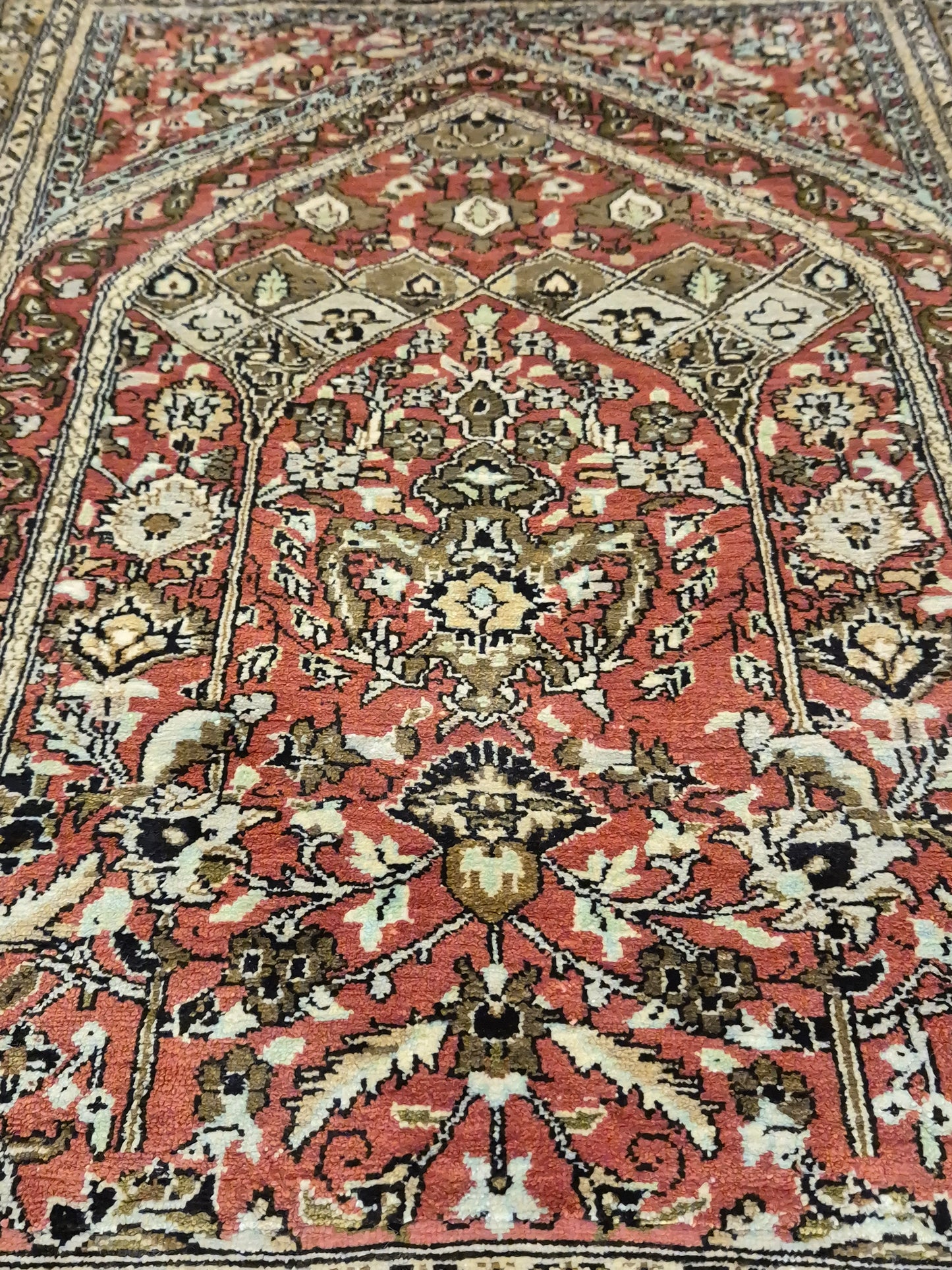 Ghom Seidenteppich feine Knüpfung Gebetsteppich