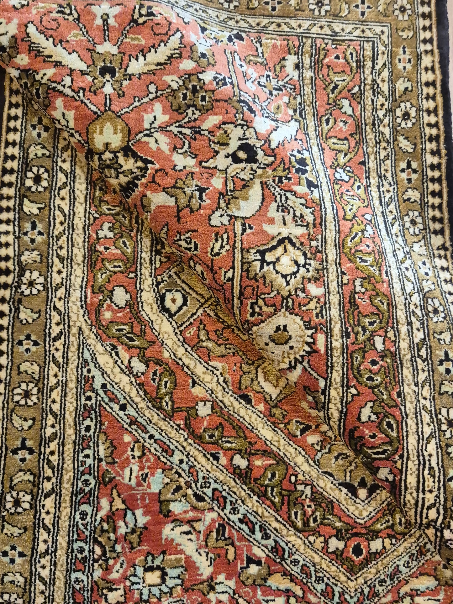 Ghom Seidenteppich feine Knüpfung Gebetsteppich