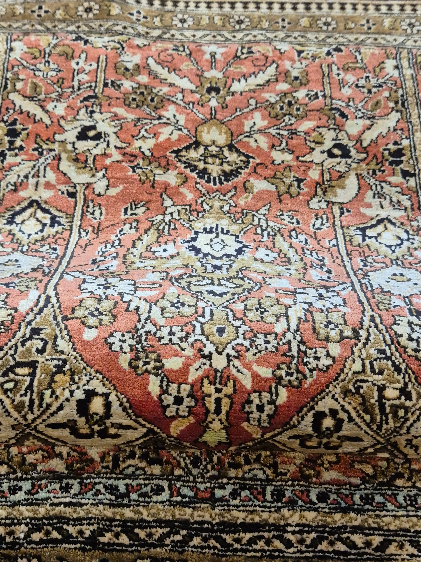 Ghom Seidenteppich feine Knüpfung Gebetsteppich