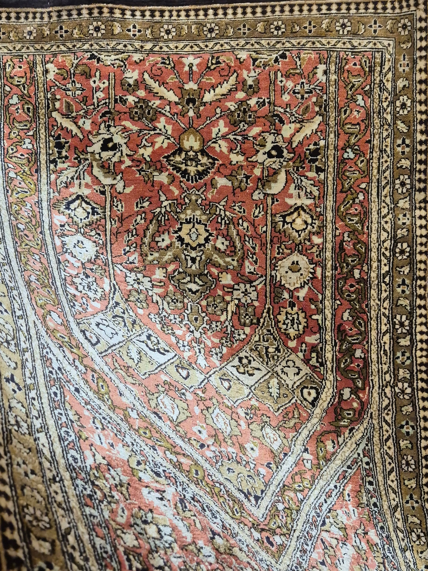 Ghom Seidenteppich feine Knüpfung Gebetsteppich