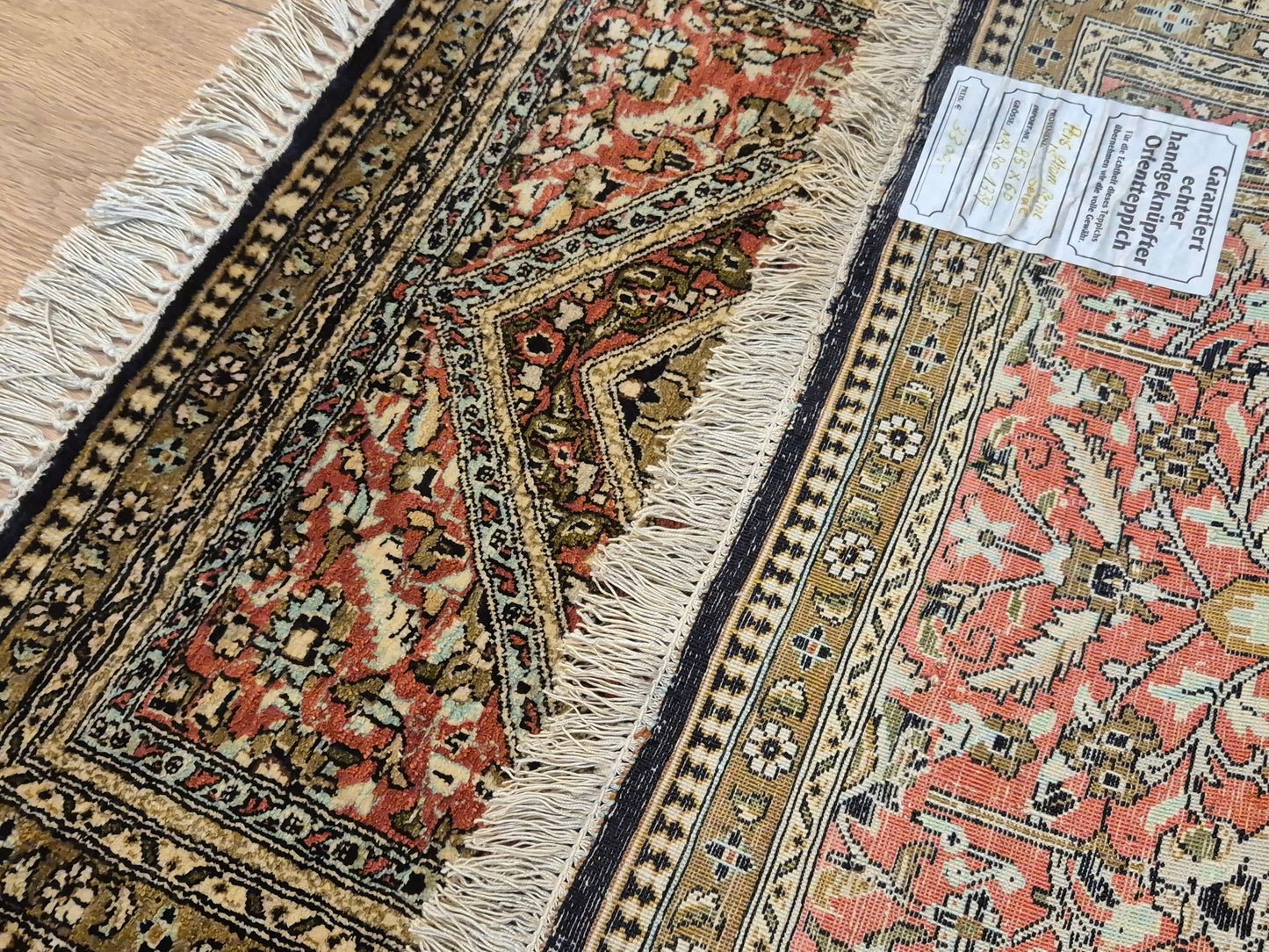 Ghom Seidenteppich feine Knüpfung Gebetsteppich