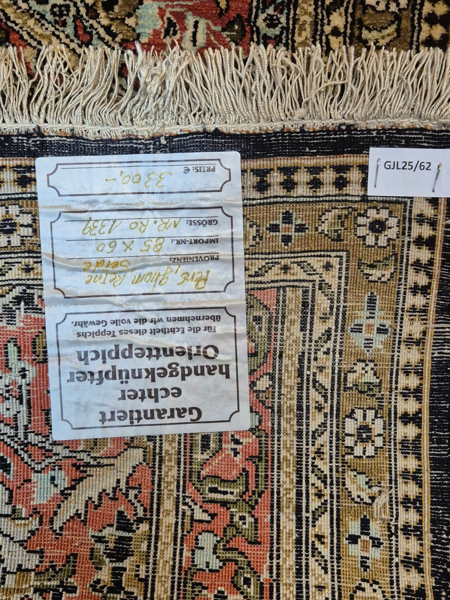 Ghom Seidenteppich feine Knüpfung Gebetsteppich