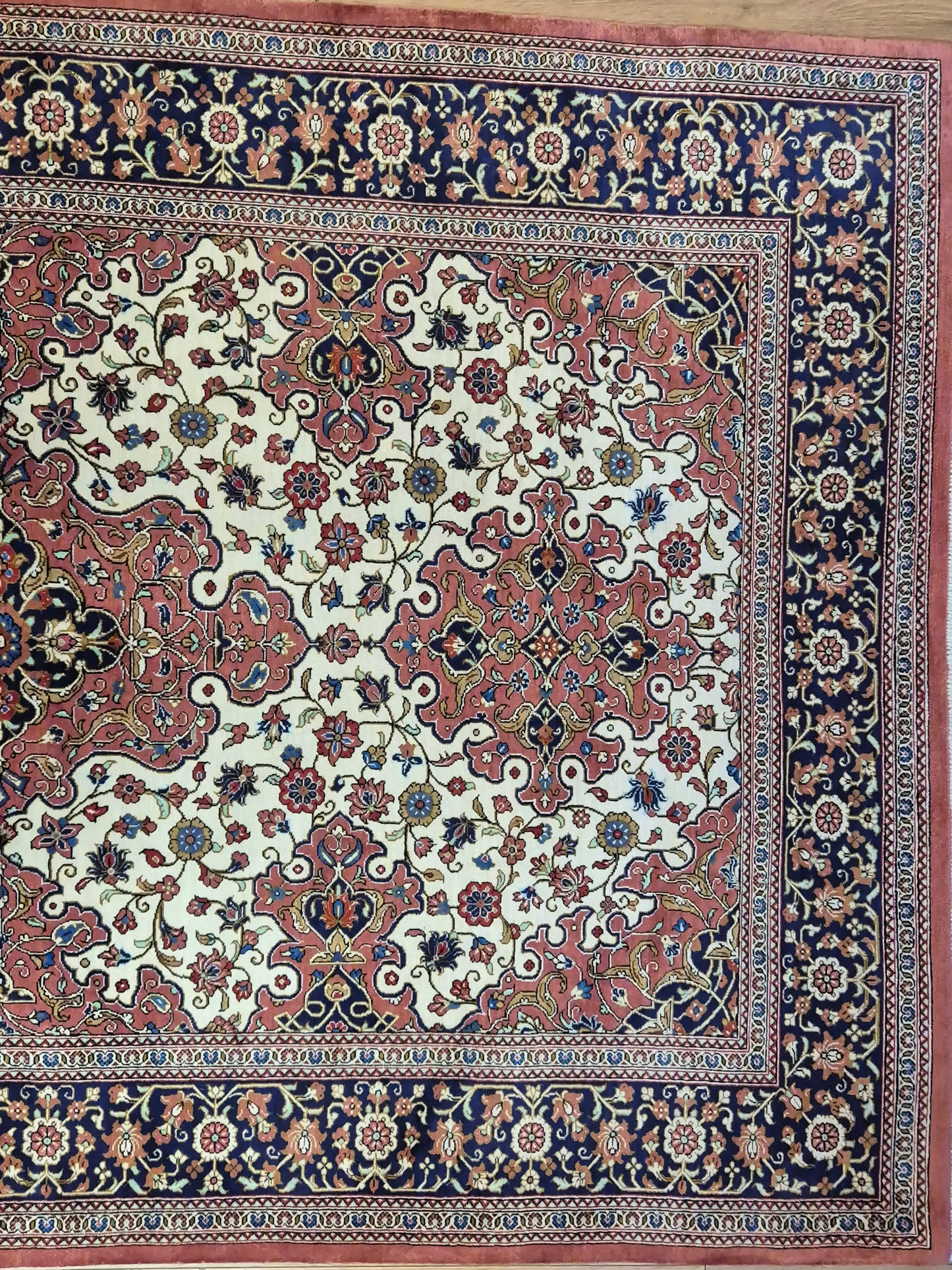 Ghom Teppich Seide auf Seide signiert feine Knüpfung