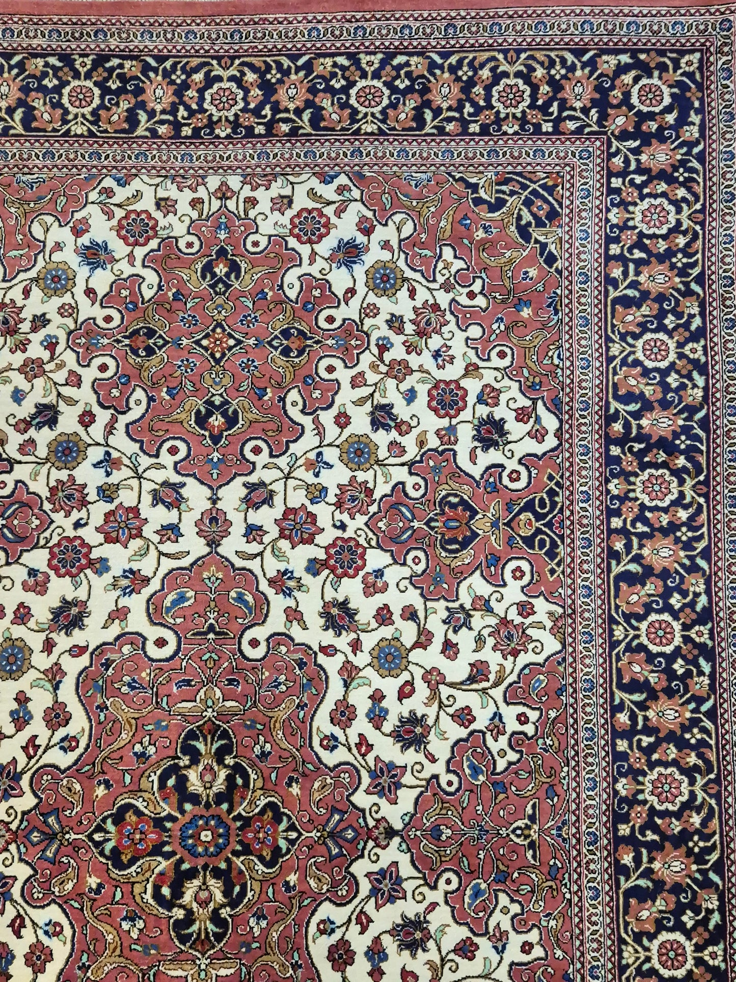 Ghom Teppich Seide auf Seide signiert feine Knüpfung