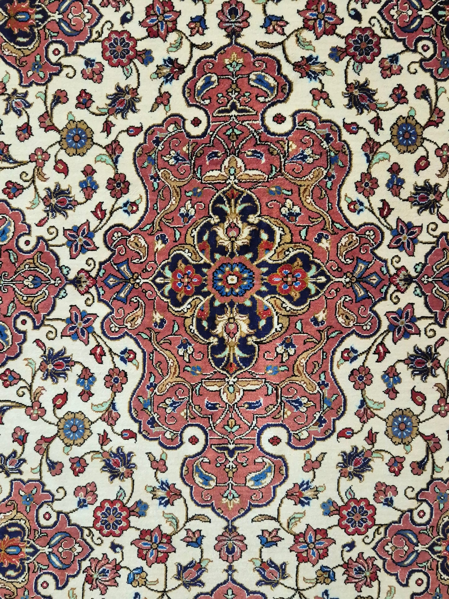 Ghom Teppich Seide auf Seide signiert feine Knüpfung