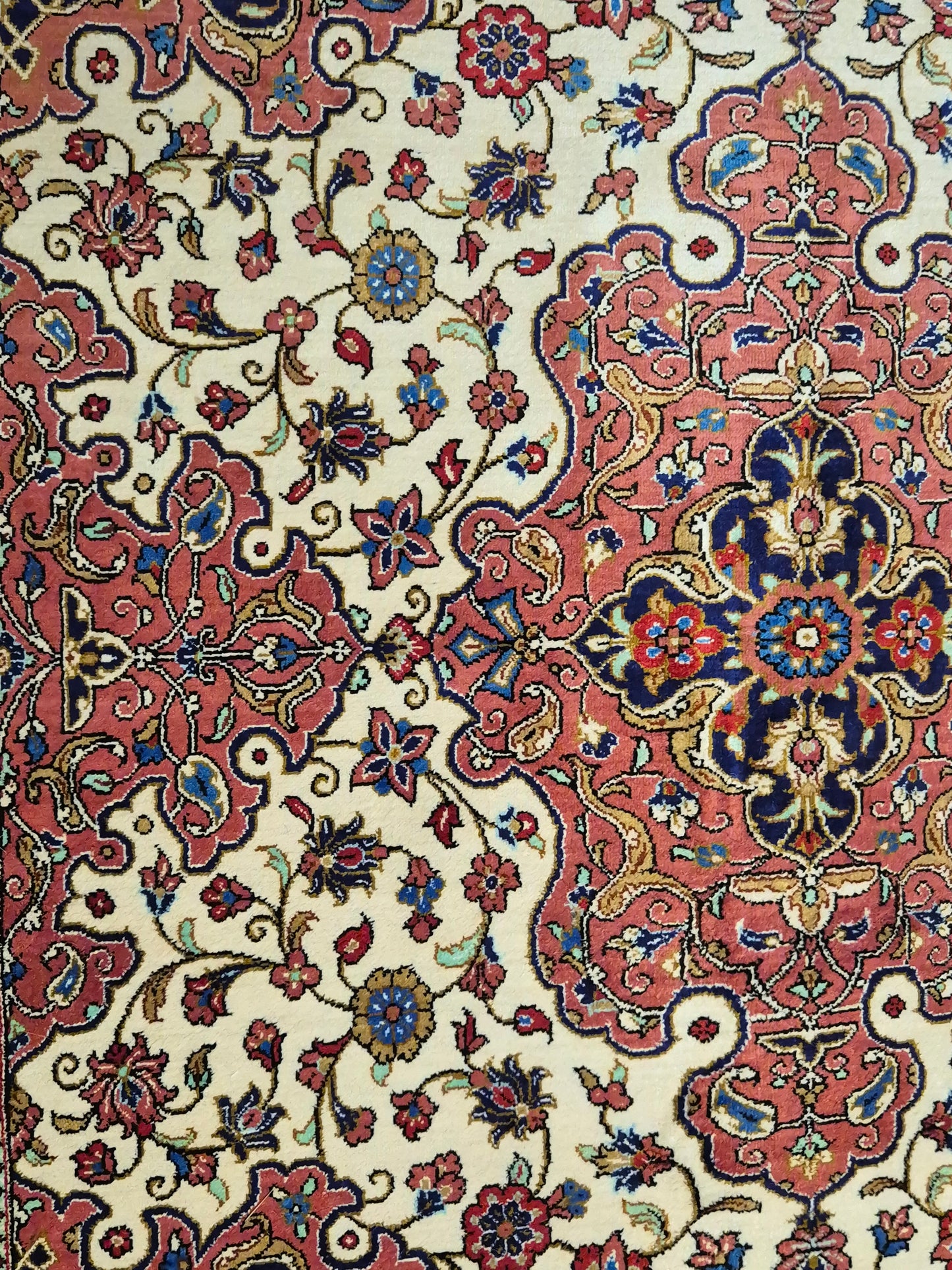 Ghom Teppich Seide auf Seide signiert feine Knüpfung