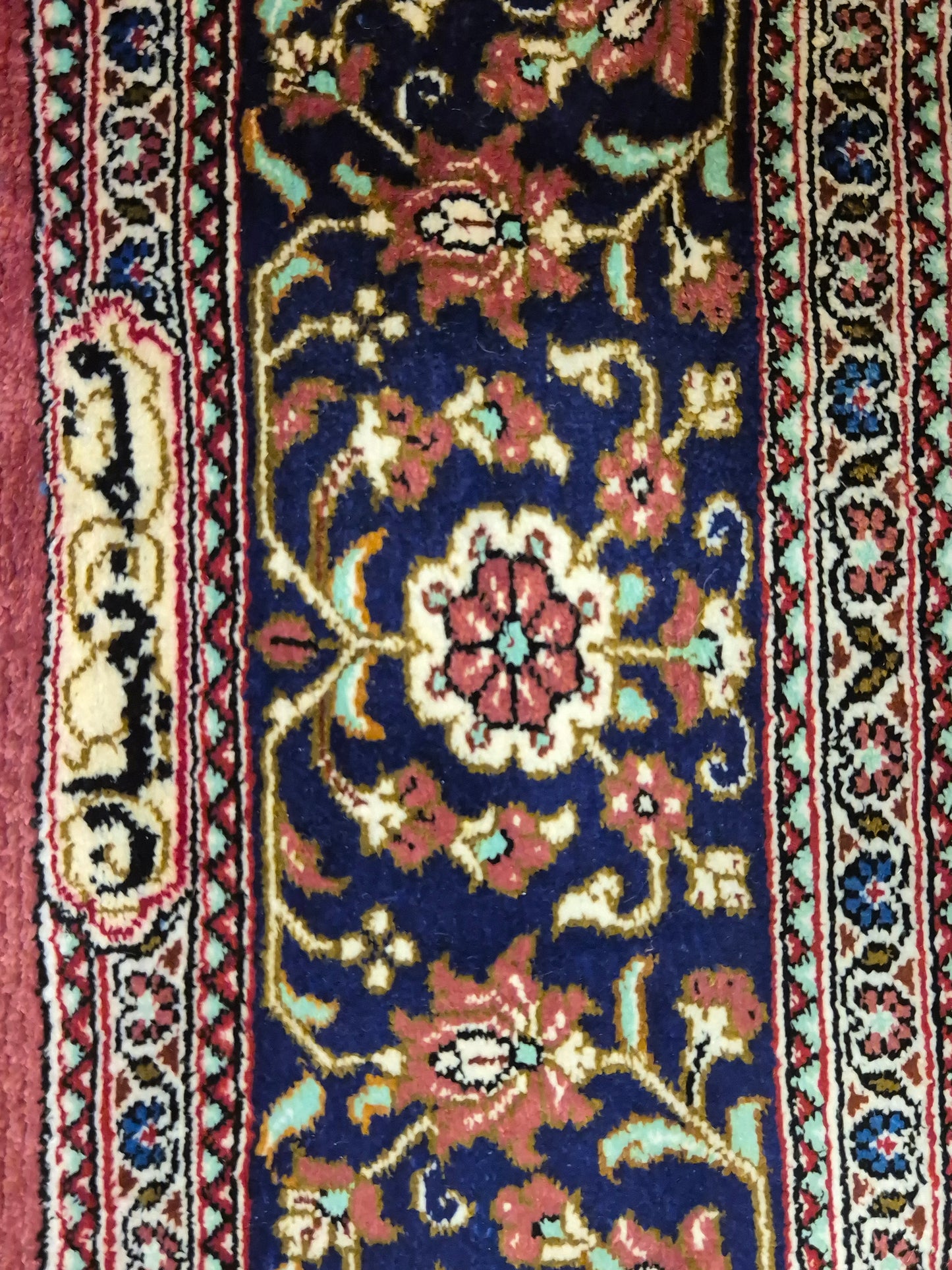 Ghom Teppich Seide auf Seide signiert feine Knüpfung