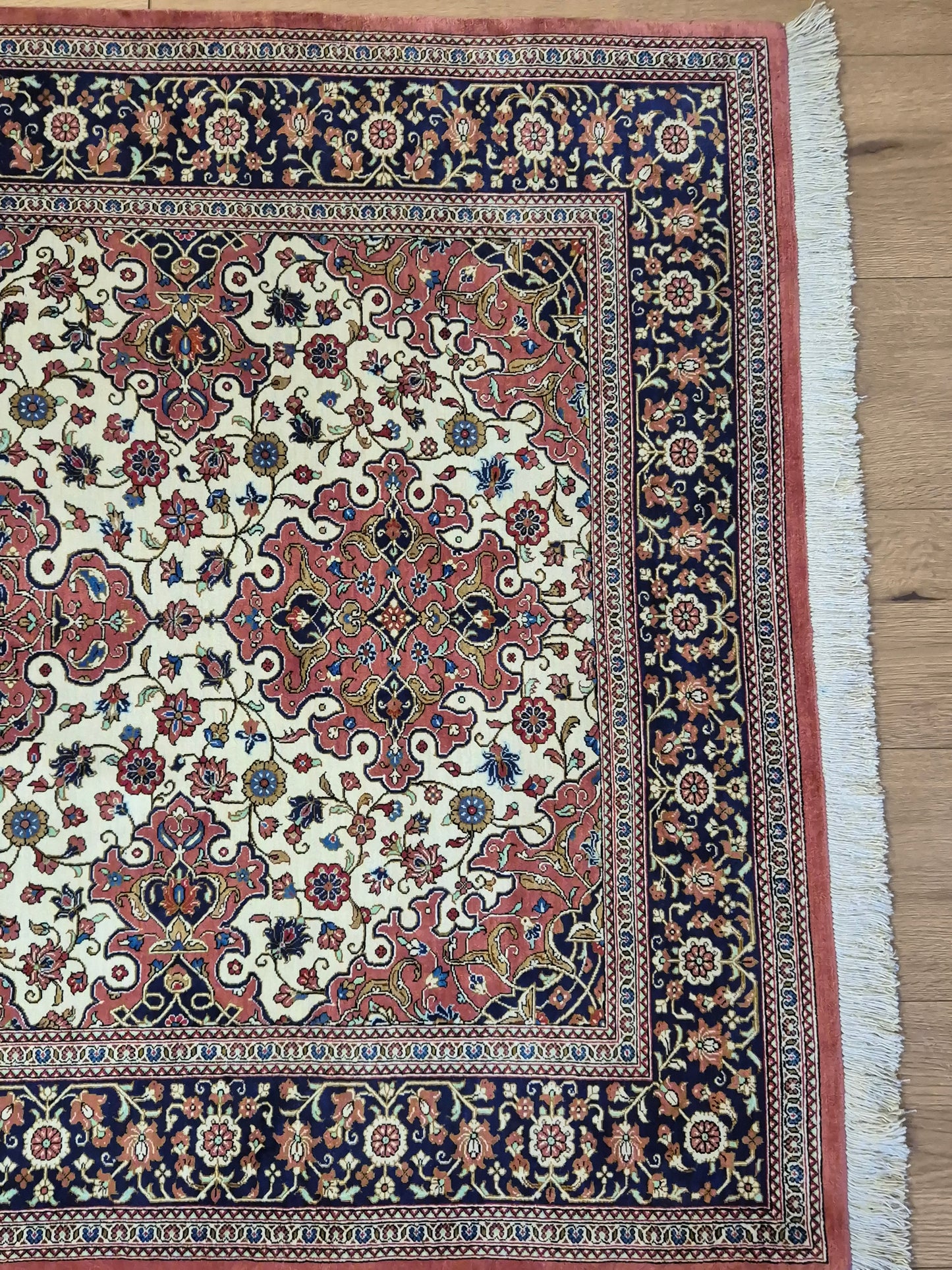 Ghom Teppich Seide auf Seide signiert feine Knüpfung