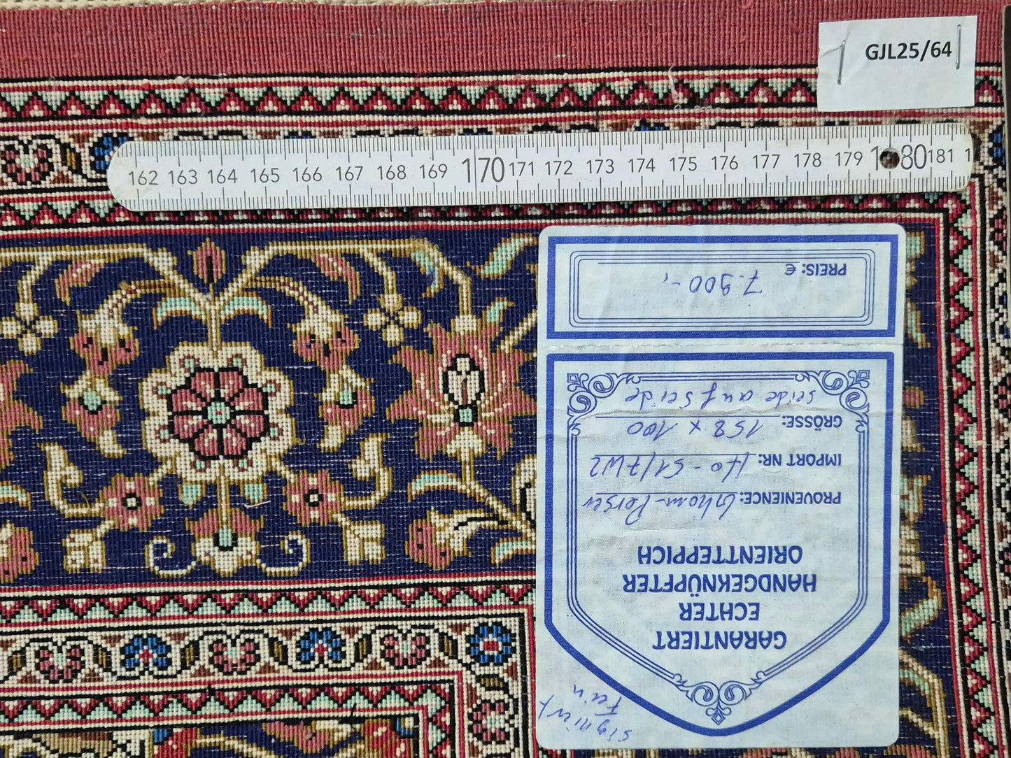 Ghom Teppich Seide auf Seide signiert feine Knüpfung