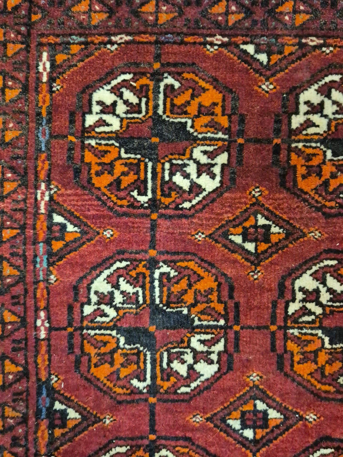 Yomut Teppich Wolle traditionelles Gül-Muster