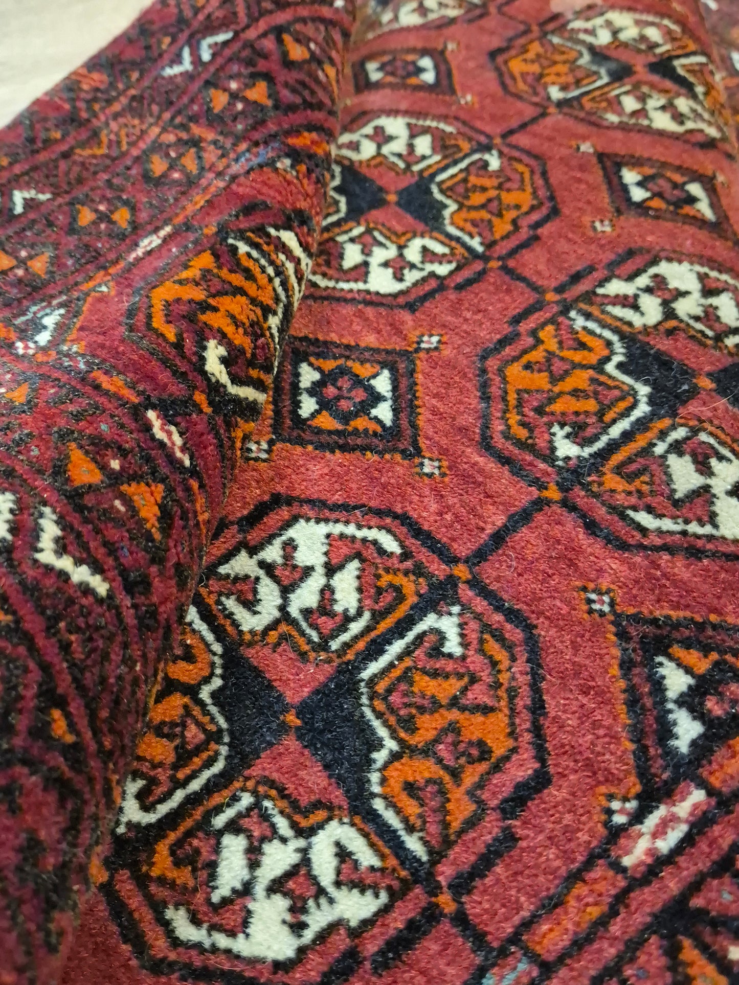 Yomut Teppich Wolle traditionelles Gül-Muster