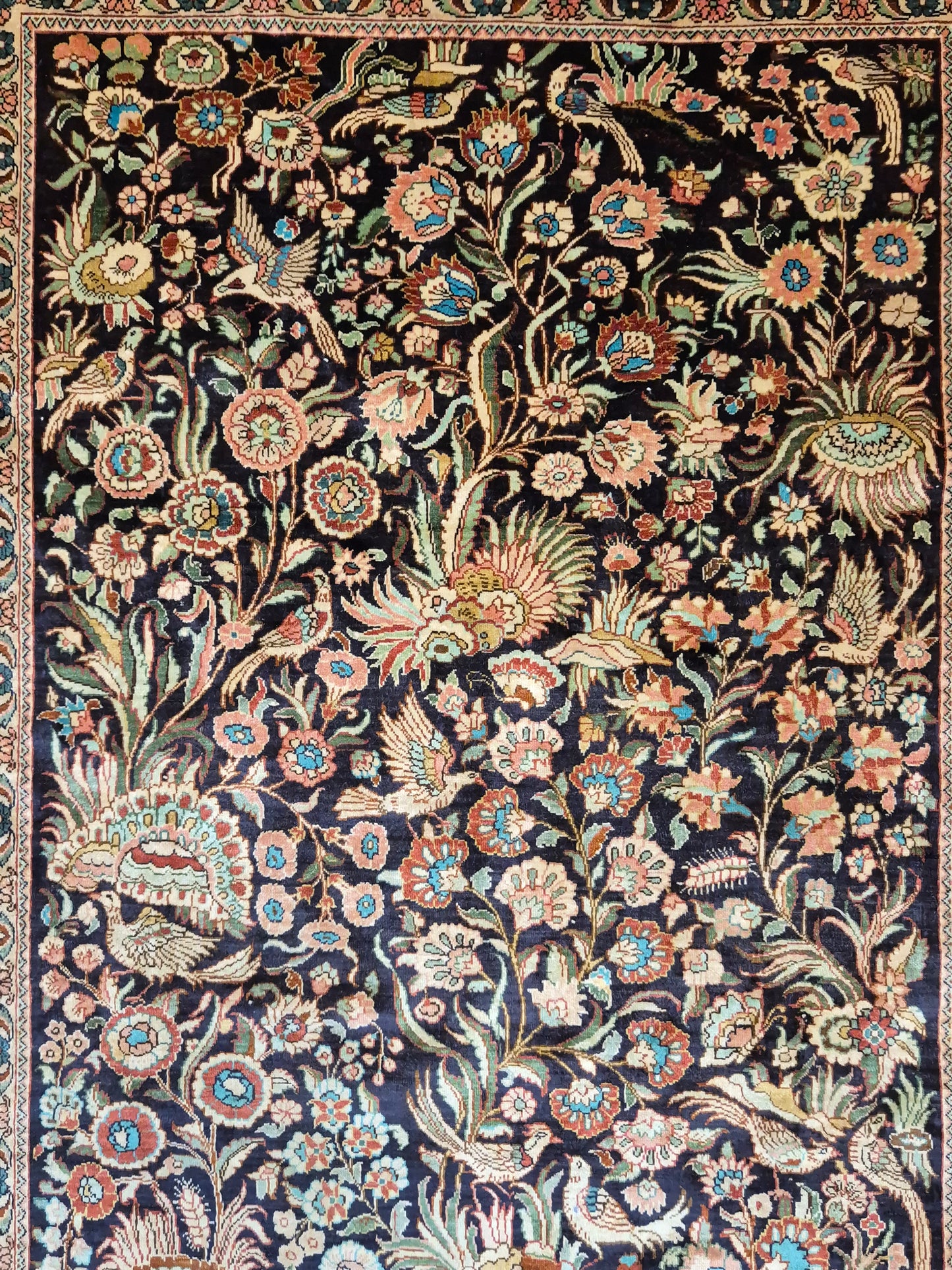 Hereke Seide Teppich China Naturseide florales Muster sehr fein