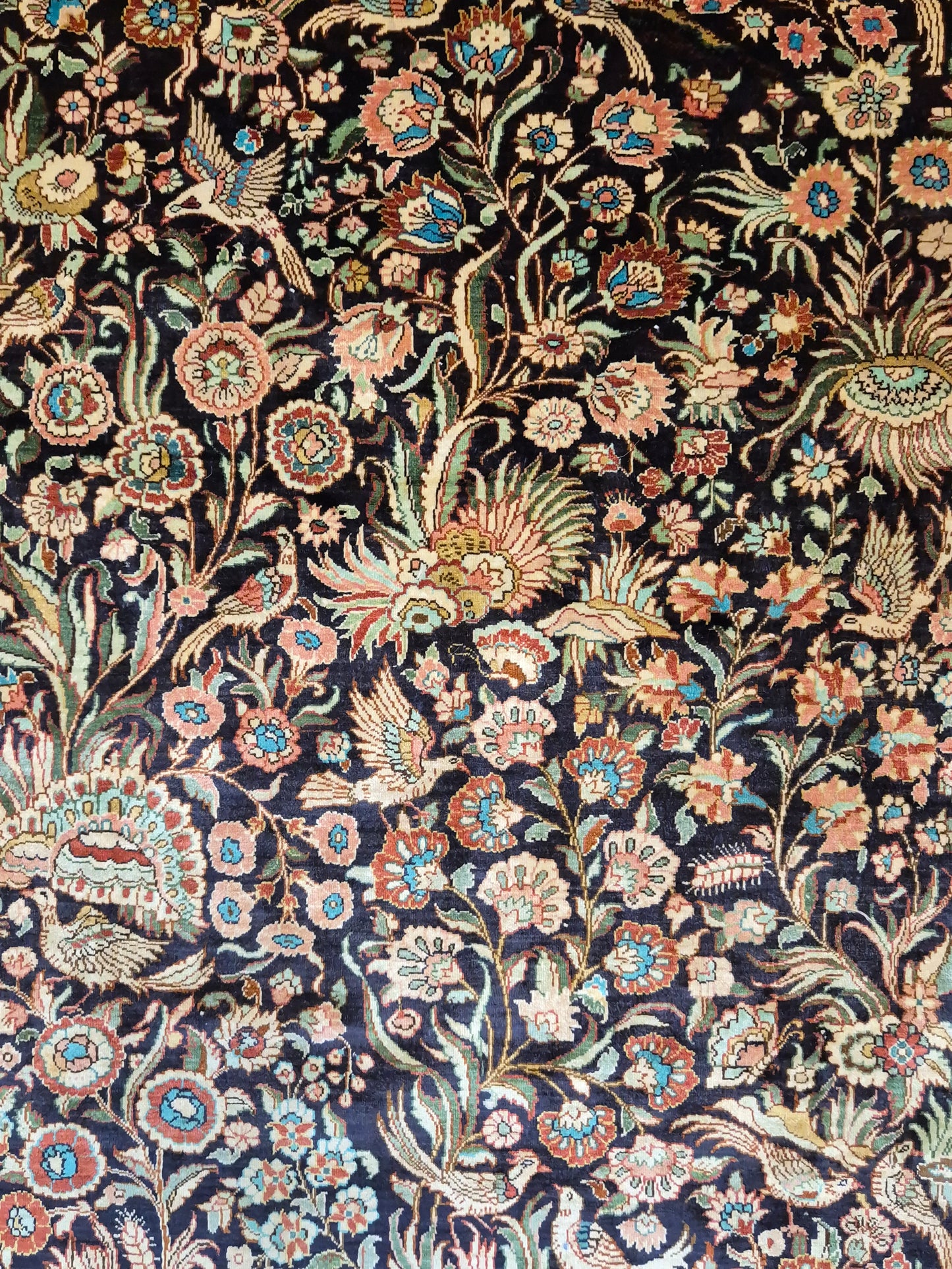 Hereke Seide Teppich China Naturseide florales Muster sehr fein