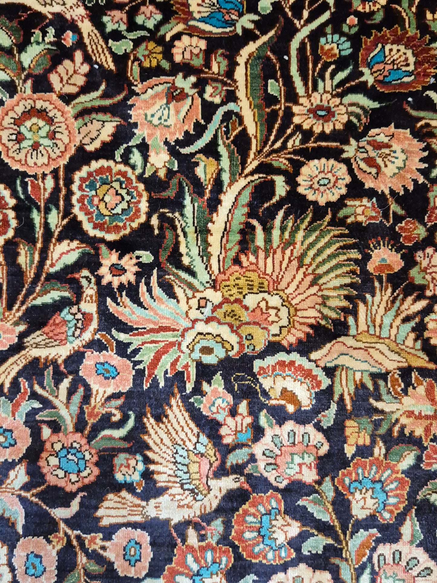 Hereke Seide Teppich China Naturseide florales Muster sehr fein