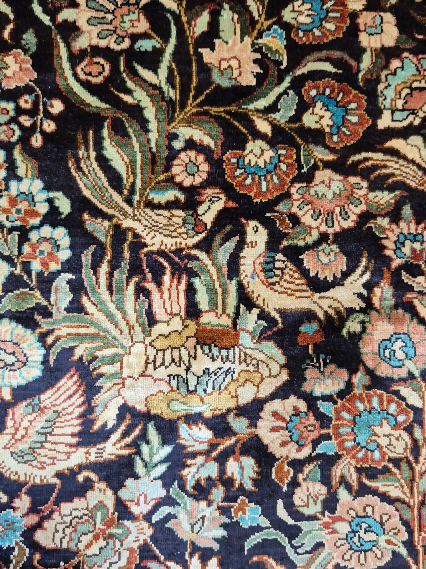 Hereke Seide Teppich China Naturseide florales Muster sehr fein